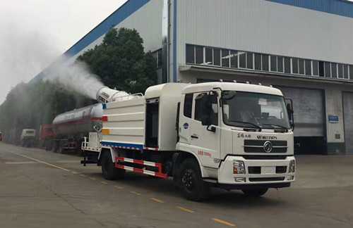 Dongfeng Tianjin 10 cubic meter multi-functional dust suppression truck, fog cannon truck, dust reduction truck